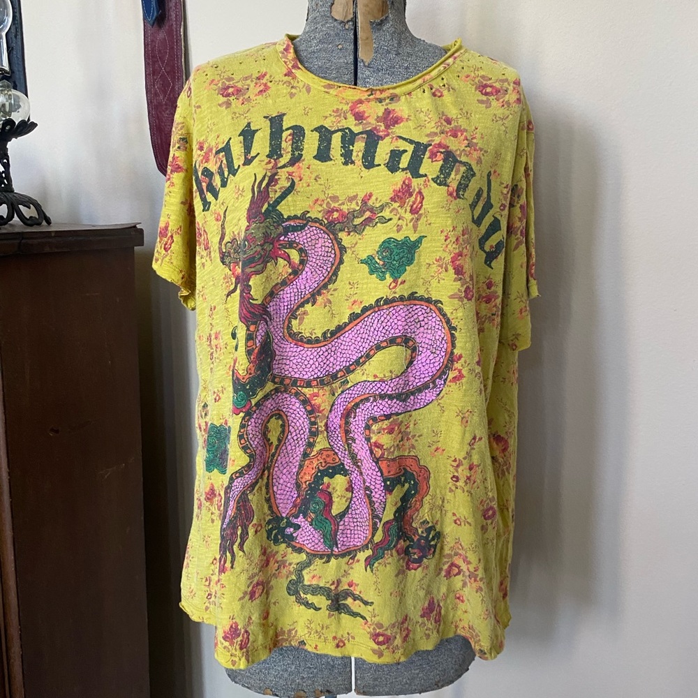 Magnolia Pearl NEW "FLORAL PRIN KATHMANDU T" Jersey Tees T-shirt SOLD OUT